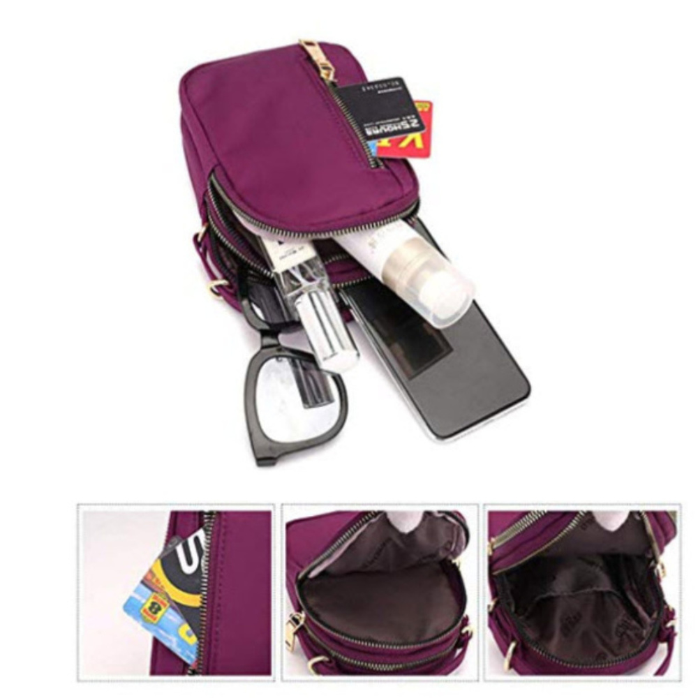 black Crossbody Cell Phone Purses Wallet - Picture 8 of 8